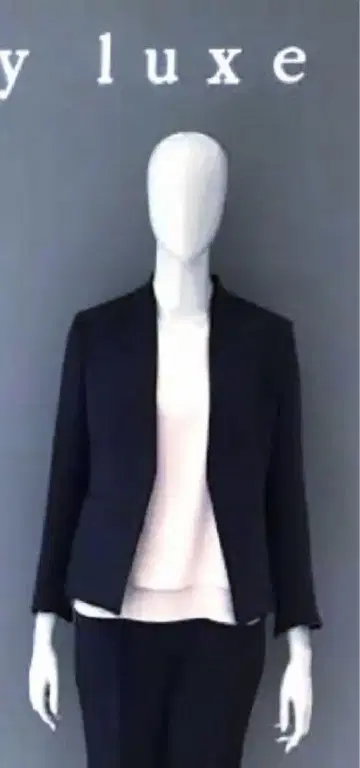 띠어리 럭스 노카라 자켓 LIVE 36 미사용 네이비 4.2만