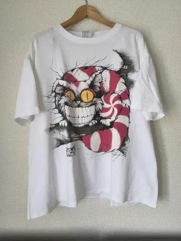 90s 원더랜드 앨리스 체셔 고양이 T셔츠 ANDAZIA 택 XL