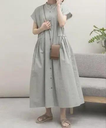 새상품급 URBAN RESEARCH 라보 허리 턱 셔츠 롱 원피스