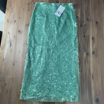 ZARA 스팽글 타이트 스커트 M 머메이드풍 슬릿 입고 새상품