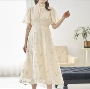 Tocco Closet 플라워 자수 롱 원피스 원피스