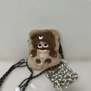 babythree 봉제 인형 핸드폰 파우치 곰 하자품