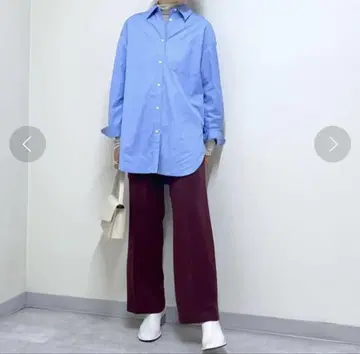 개럴개런트 플레인 컬러 셔츠 블루