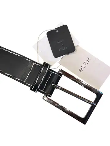 새상품/BOSCH/보쉬/벨트/가죽/이탈리아제/남성용/블랙