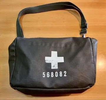 빈티지 스위스군 PVC 숄더백 가스 마스크 백