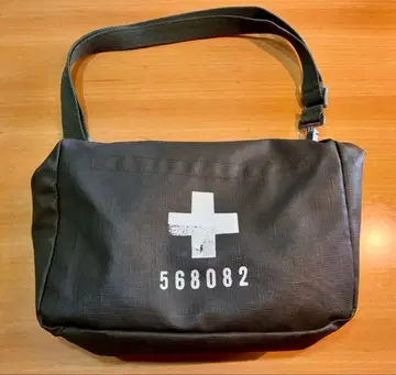 빈티지 스위스군 PVC 숄더백 가스 마스크 백