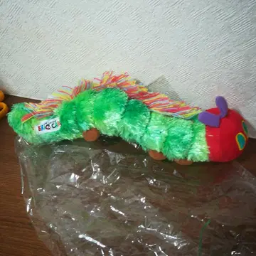 배고픈 애벌레 컬러풀 애벌레 봉제 인형 약 27cm