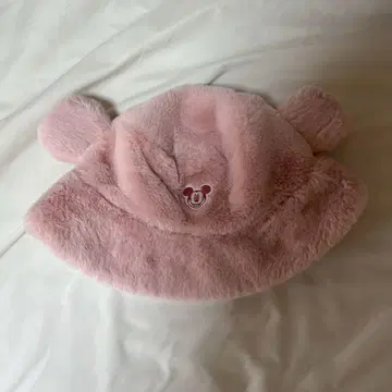 디즈니 귀 달린 핑크 모자 미니