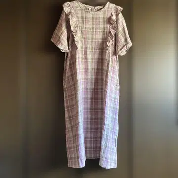 츠하루 체크 절개 프릴 원피스