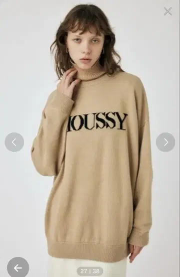 moussy 로고 니트