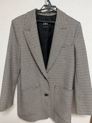 ZARA 자라 테일러드 자켓 하운드투스 체크
