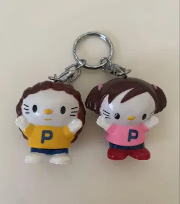 헬로키티와 PUFFY 파피 콜라보 키링 2개 세트