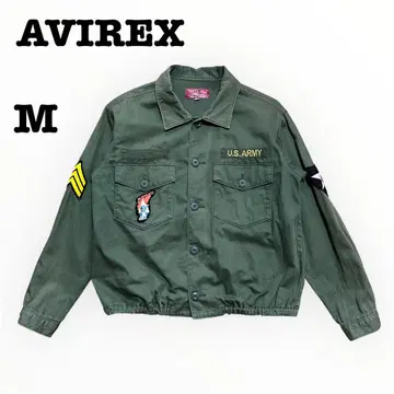 AVIREX 아비렉스 밀리터리 자켓 자수 와펜 여성용 M