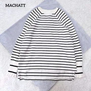 완판템 MACHATT 보더 도킹 풀오버 프릴 니트 워셔블