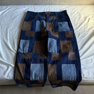 DAVOUCCI 90's patchwork wide denim pants