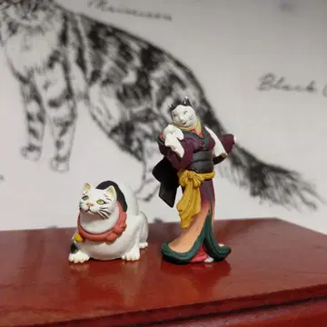캡슐Q 뮤지엄 우타가와 구니요시 고양이 입체 우키요에 미술관 2점