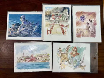 추가 가격 인하! 스튜디오 지브리 수채화 그리팅 카드 시리즈 5장 세트