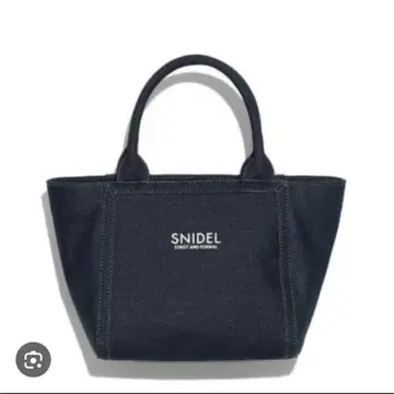 SNIDEL 스나이델 핸드백 데님 캔버스 네이비