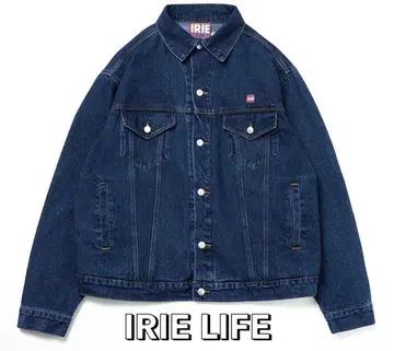새상품급 IRIE 라이프 아이리라이프 자수 로고 데님 자켓 L 사이즈