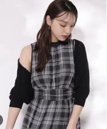 Rirandture 패턴 짜임 볼레로 가디건