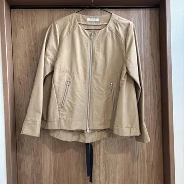 trois 노카라 자켓 베이지