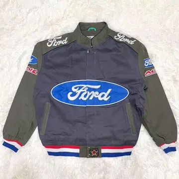 JH DESIGN 레이싱 자켓 Ford 그레이 바이컬러 L