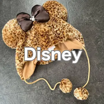 Disney 디즈니랜드 미니 모자 표범 무늬 퍼