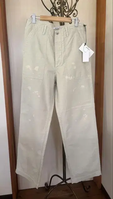 WASHED BAGGY SATIN BLEACHED BAKER PANTS