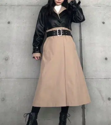 새상품급 ENVYM 앙비 레이어라이크 트렌치 CT