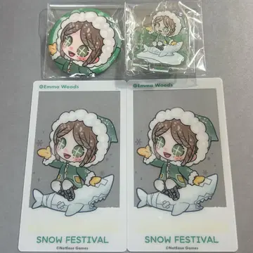 제5인격 눈 축제 캔뱃지&아크릴 스탠드 키링&클리어 카드 조향사