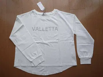 VALLETTA 로고 화이트 긴팔 티셔츠
