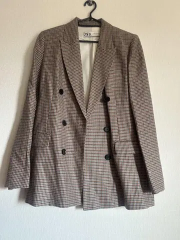 ZARA 오버 사이즈 여성용 체크 자켓