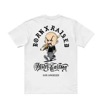 Mister Cartoon BORN RAISED 티셔츠