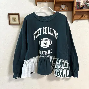 구제 의류 리메이크 T셔츠 FOOTBALL