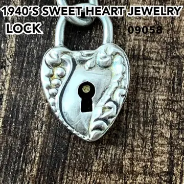 스위트하트 주얼리 락 열쇠 구멍 실버 빈티지 목걸이 NAVY