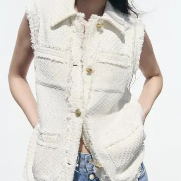 ZARA 바즈 아이 베스트 트위드 베스트