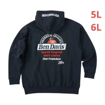 BEN DAVIS 라벨 자수 풀 후드티 jvt