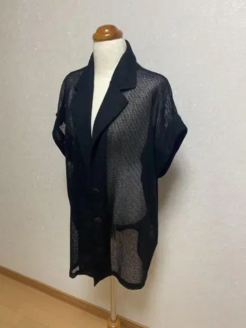 시마무라 메쉬 테일러 반팔 자켓 블랙 L