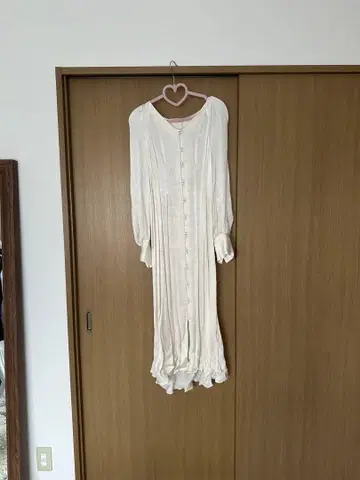 아이보리 긴팔 원피스 리본 포함