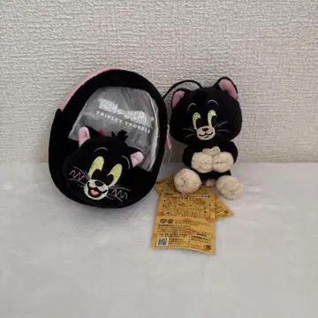 톰과 제리 3마리 새끼 고양이 마스코트 아플리케 파우치