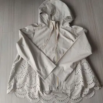 블루종 후드티 자수 펀칭