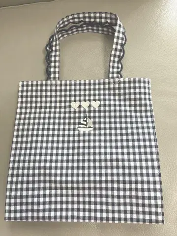 Fleur tote (square small) navy x navy