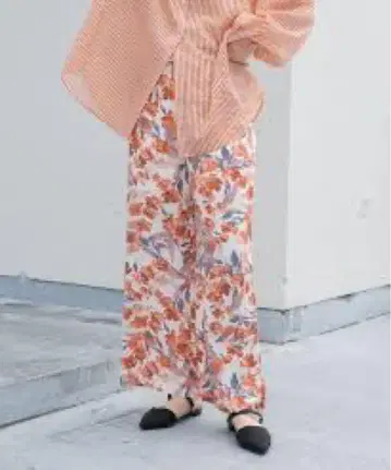 KBF 꽃무늬 와이드 팬츠 이지 팬츠