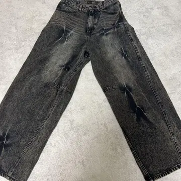 Pinched Dye 3D Baggy Fit Denim Pants