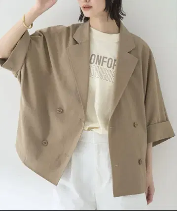 발수 돌먼 하프 슬리브 자켓