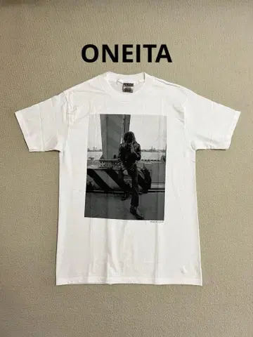 빈티지 ONEITA 90년대 반사마 타카시 반팔 사진 T셔츠