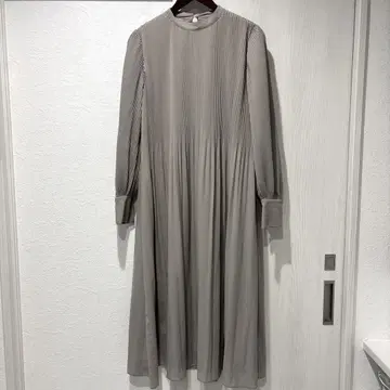 829 미라 오웬 플리츠 롱 원피스 베이지 0