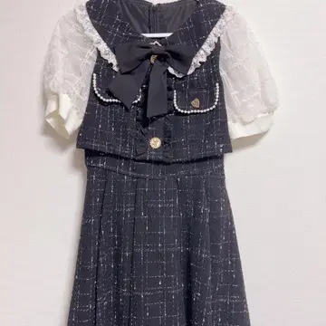 리즈리사 LIZLISA 트위드 셋업풍 원피스