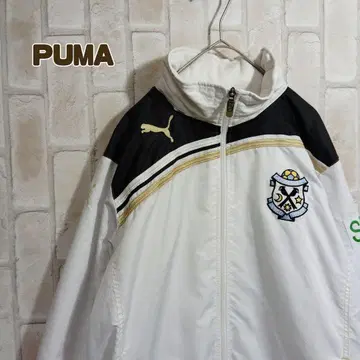 푸마 나일론 자켓 후드 수납 화이트 주빌로 이와타