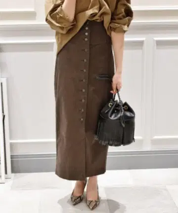 plage CO 스트레치 하이웨스트 스커트 플라주